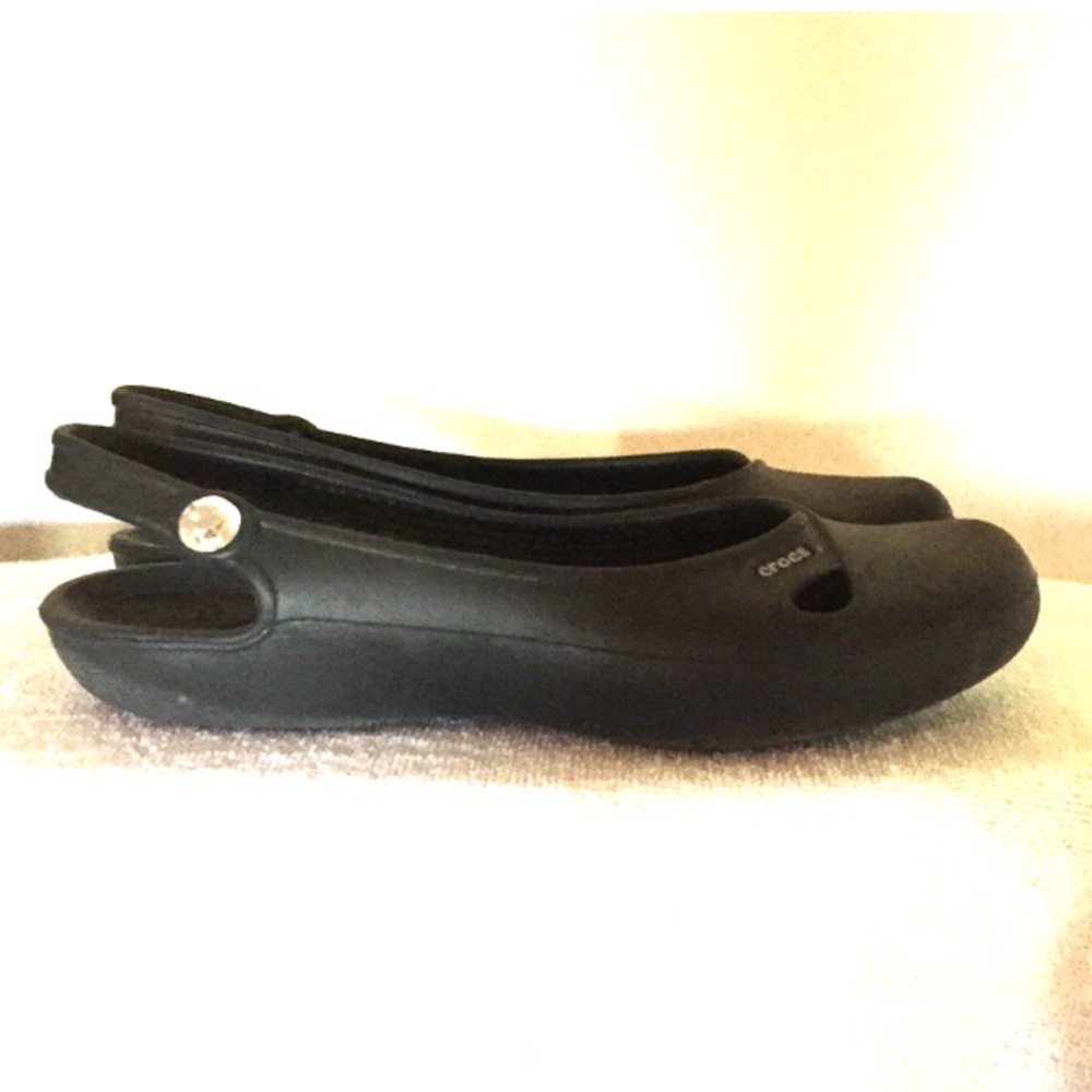 🚫SOLD🚫Black crocs slingbacks - Picture 2 of 5